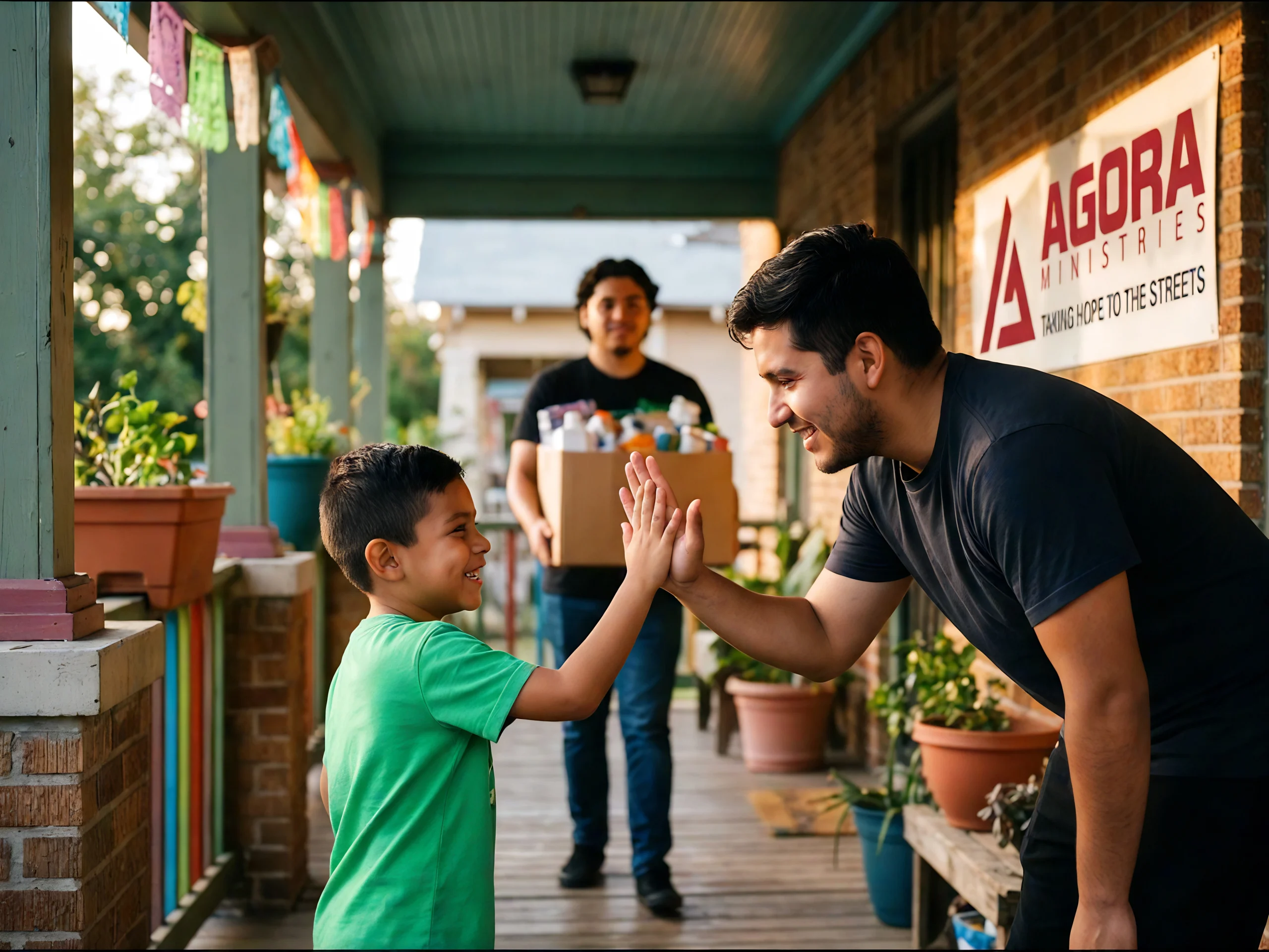 AGORA students serving in the city